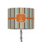 Orange & Blue Stripes 8" Drum Lampshade - ON STAND (Fabric)