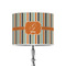 Orange & Blue Stripes 8" Drum Lampshade - ON STAND (Poly Film)