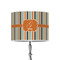 Orange & Blue Stripes 8" Drum Lamp Shade - Poly-film (Personalized)