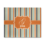 Orange & Blue Stripes 8' x 10' Indoor Area Rug (Personalized)