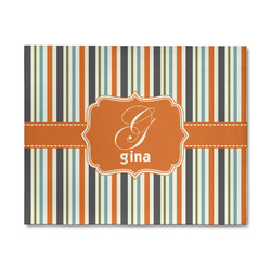 Orange & Blue Stripes 8' x 10' Indoor Area Rug (Personalized)