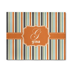 Orange & Blue Stripes 8' x 10' Patio Rug (Personalized)