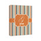 Orange & Blue Stripes 8x10 - Canvas Print - Angled View