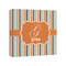 Orange & Blue Stripes Canvas Print - 8x8 (Personalized)
