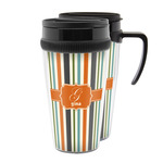 Orange & Blue Stripes Acrylic Travel Mug (Personalized)