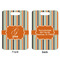 Orange & Blue Stripes Aluminum Luggage Tag (Front + Back)