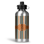 Orange & Blue Stripes Water Bottle - Aluminum - 20 oz (Personalized)