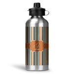 Orange & Blue Stripes Water Bottles - 20 oz - Aluminum (Personalized)