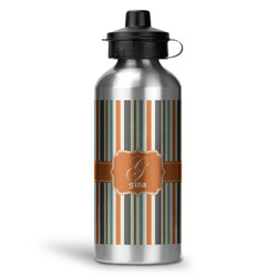 Orange & Blue Stripes Water Bottles - 20 oz - Aluminum (Personalized)