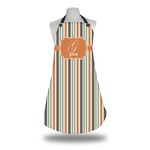 Orange & Blue Stripes Apron w/ Name and Initial