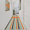 Orange & Blue Stripes Area Rug Sizes - In Context (vertical)