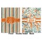Orange & Blue Stripes Baby Blanket (Double Sided - Printed Front and Back)