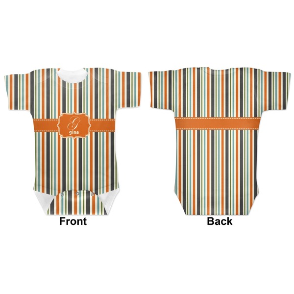 Orange & Blue Stripes Baby Bodysuit Approval
