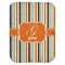 Orange & Blue Stripes Baby Swaddling Blanket (Personalized)