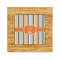 Orange & Blue Stripes Bamboo Trivet with 6" Tile - FRONT
