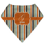 Orange & Blue Stripes Bandana Bib (Personalized)