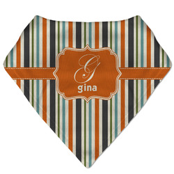 Orange & Blue Stripes Bandana Bib (Personalized)