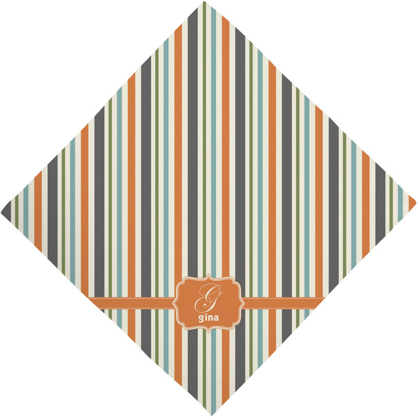 Orange & Blue Stripes Bandana - Full View