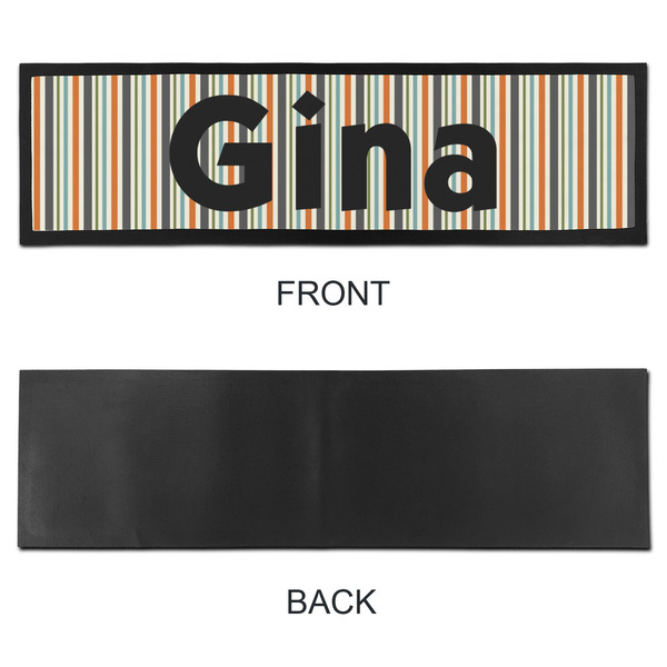 Orange & Blue Stripes Bar Mat - Large - APPROVAL