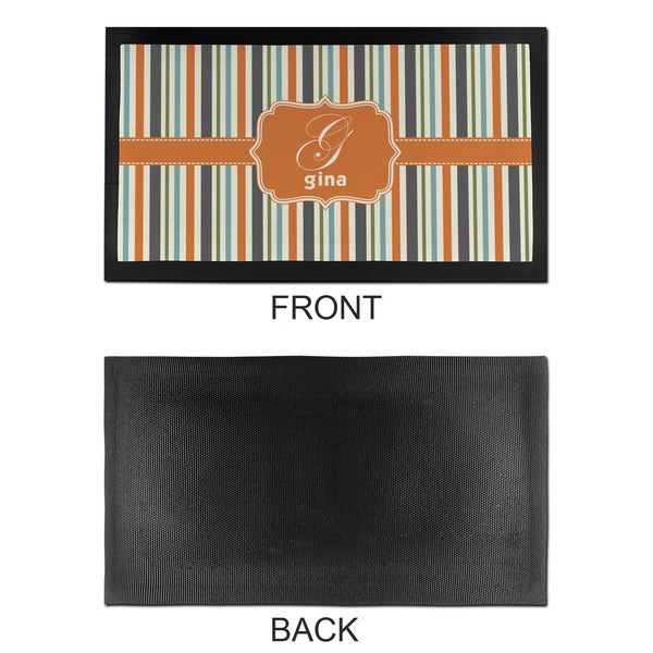 Orange & Blue Stripes Bar Mat - Small - APPROVAL