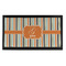 Orange & Blue Stripes Bar Mat - Small - FRONT