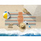 Orange & Blue Stripes Beach Towel Lifestyle