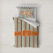 Orange & Blue Stripes Bedding Set- Twin Lifestyle - Duvet