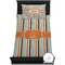 Orange & Blue Stripes Bedding Set (TwinXL) - Duvet
