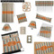 Orange & Blue Stripes Bedroom Decor & Accessories2