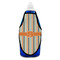 Orange & Blue Stripes Bottle Apron - Soap - FRONT