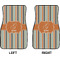 Orange & Blue Stripes Car Mat Front - Approval