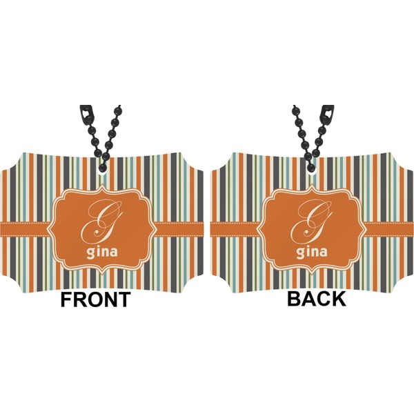 Orange & Blue Stripes Car Ornament - Berlin (Approval)
