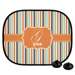 Orange & Blue Stripes Car Side Window Sun Shade (Personalized)