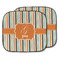 Orange & Blue Stripes Car Sun Shade - Two Piece (Personalized)