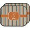 Orange & Blue Stripes Car Floor Mats (Back Seat) (Personalized)