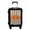Orange & Blue Stripes Carry On Hard Shell Suitcase - Front