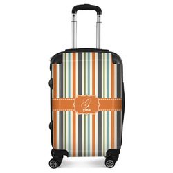 Orange & Blue Stripes Suitcase (Personalized)