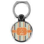 Orange & Blue Stripes Cell Phone Ring Stand & Holder (Personalized)