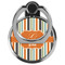 Orange & Blue Stripes Cell Phone Ring Stand & Holder - Front (Collapsed)