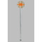 Orange & Blue Stripes Clear Plastic 7" Stir Stick - Round - Single Stick