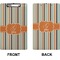 Orange & Blue Stripes Clipboard (Legal) (Front + Back)