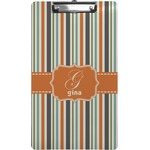 Orange & Blue Stripes Clipboard (Legal Size) (Personalized)