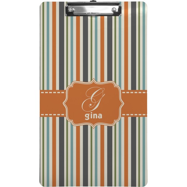 Orange & Blue Stripes Clipboard (Legal)
