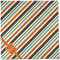 Orange & Blue Stripes Cloth Napkins - Personalized Dinner (Full Open)