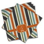 Orange & Blue Stripes Cloth Napkins (Set of 4) (Personalized)