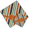 Orange & Blue Stripes Cloth Napkins - Personalized Lunch & Dinner (PARENT MAIN)