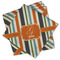 Orange & Blue Stripes Cloth Napkins - Personalized Lunch (PARENT MAIN Set of 4)