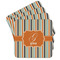 Orange & Blue Stripes Coaster Set - MAIN IMAGE