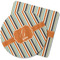 Orange & Blue Stripes Rubber Backed Coaster (Personalized)