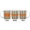 Orange & Blue Stripes Coffee Mug - 11 oz - White APPROVAL